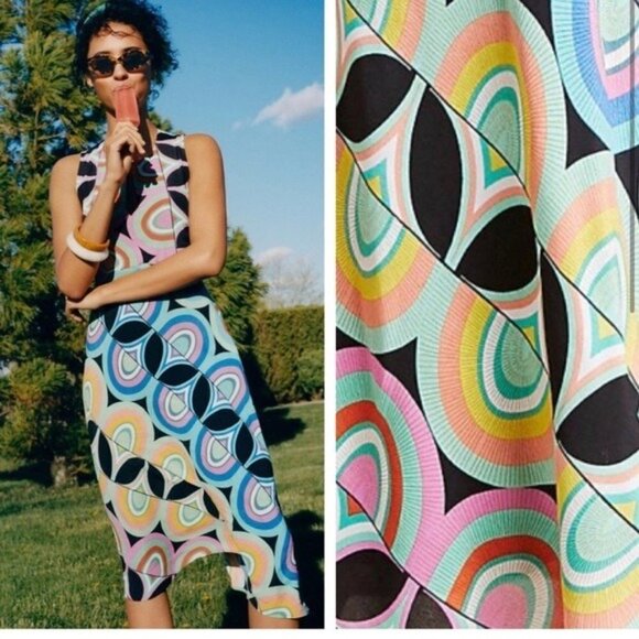 Anthropologie Multicolor Geometric Dress - Picture 1 of 16